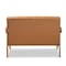 Baxton Studio Nikko Mid-century Modern Tan Faux Leather and Walnut Brown finished Wood Loveseat 175-10975-Zoro - alternate 5